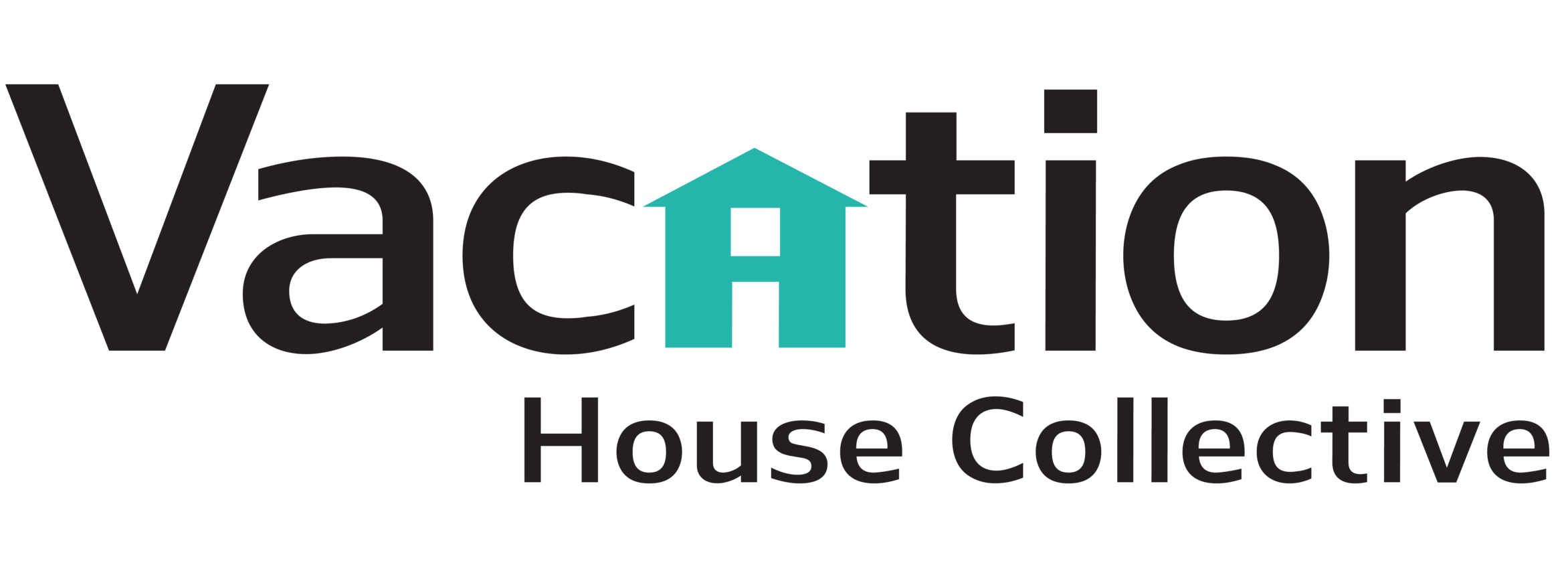 Vacation House Collective logo – teal house icon on white background